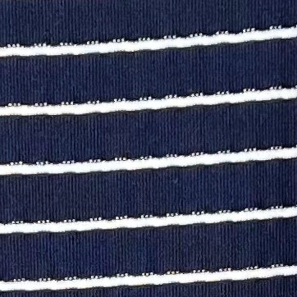 NEW Tommy Hilfiger Striped Cotton-Blend Fit-and-Flare Knitted Dress in Navy, S - Picture 13 of 14